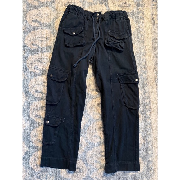 Free People Tahiti Cargo Utility Pants Dark Blue XS Excellent Condition - Picture 2 of 7